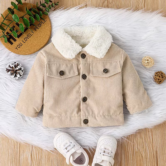 Cozy Couture: Winter Cotton Jacket for Baby Boys Aged 0–3 Years