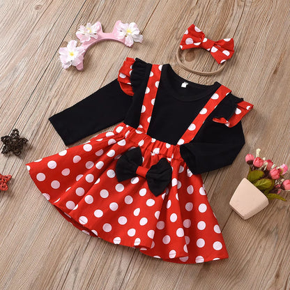 Magical Moments: Minnie-Inspired Birthday Outfit Set for Girls Aged 1–5