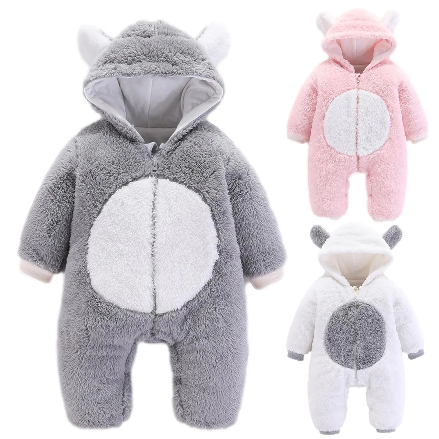 Unisex Baby Clothes Toddlers Onesie Girl Boy Winter Coats Infant Jumpsuits Newborn Flannel Hoodies Bodysuits