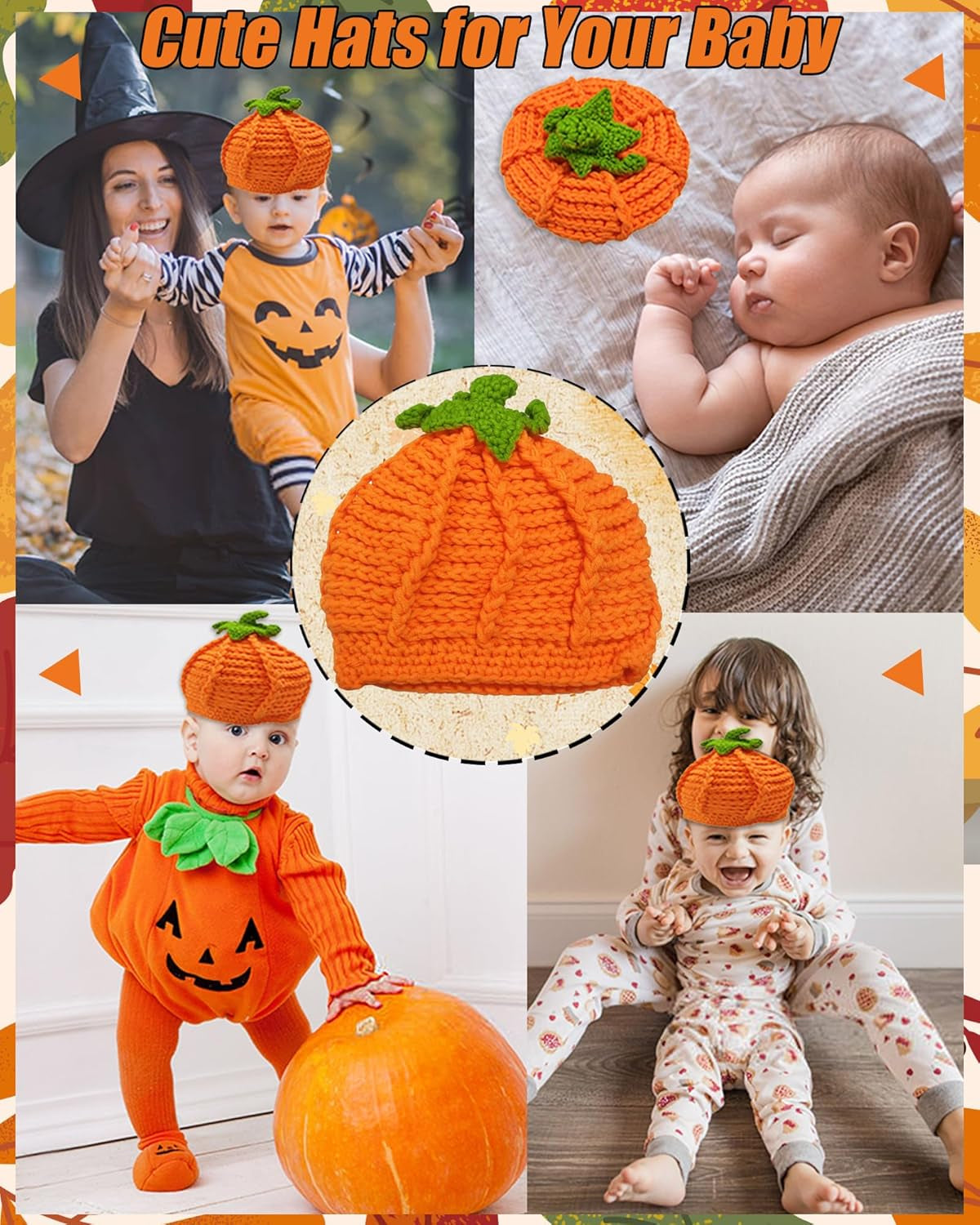 Baby Boys Girls Thanksgiving Christmas Beanie Knitted Cap Hat Halloween Photo Prop